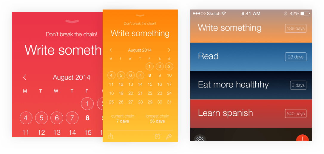 Design de Don't break the chain